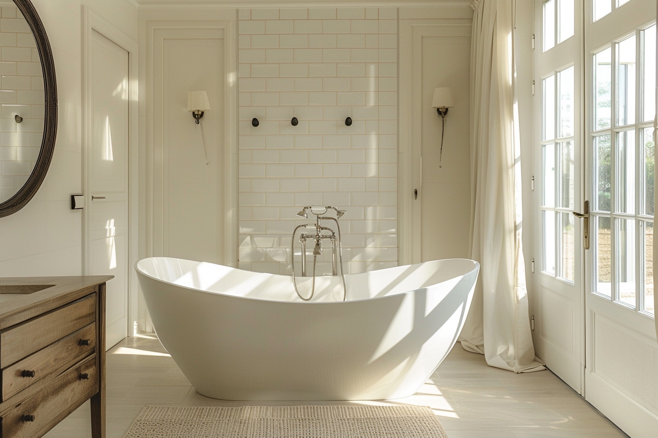 Alt d'image: "Salle de bain moderne et rénovée à Montauban, prête à séduire les acheteurs avant le déménagement